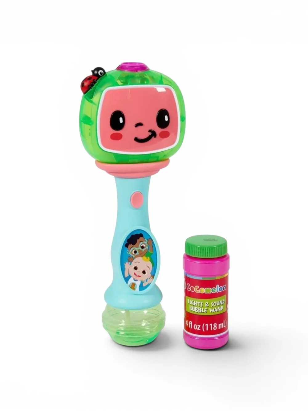 CoComelon Light-Up Bubble Wand with Music - Pink & Green